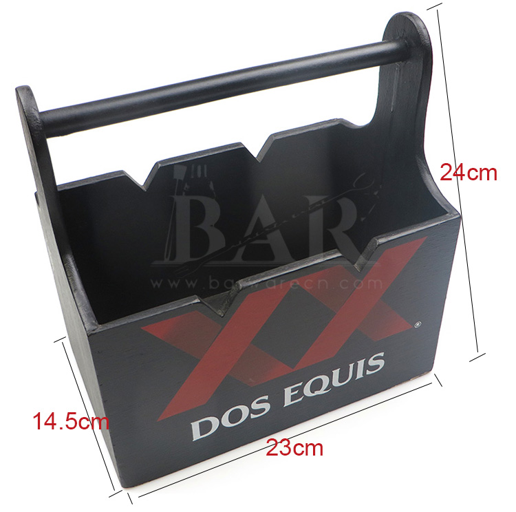 DOS EQUIS Wooden Bottle Carrier