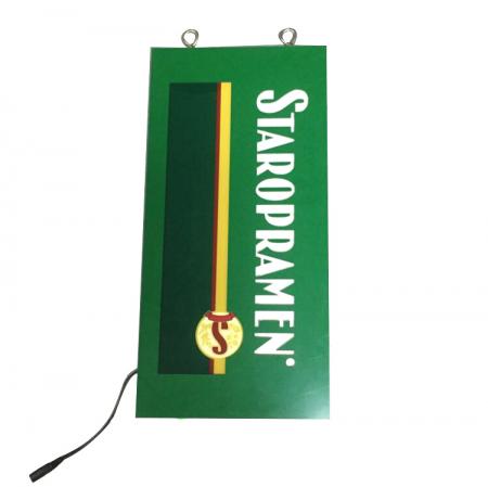 led sign board z metalowymi wieszakami 