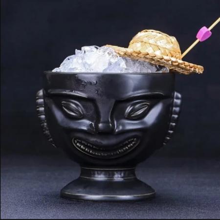 diskon retro cocktail bar hawaje tiki totem mug gelas - 