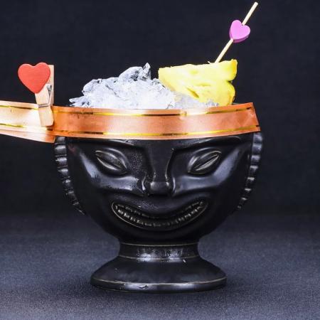 diskon retro cocktail bar hawaje tiki totem mug gelas - 